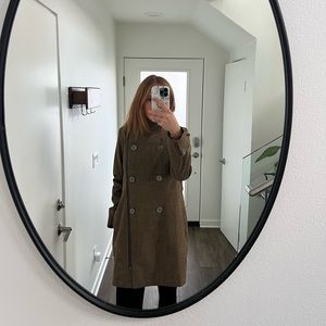 Prana water-resistant double breasted trench coat